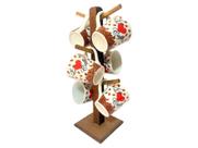 Jogo De 6 Xícaras 110ml De Café E Chá E Suporte De Madeira Cantinho Do Café