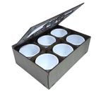 Jogo de 6 xícaras 85 ml Acrílico c/ Caixa MDF Cantinho do Café