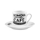 Jogo De 6 Xícaras Café 80ml Porcelana Bom Dia Hauskraft