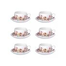 Jogo de 6 Xícaras Chá Le Jardin 160 ml Porcelana - Haüskraft