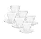 Jogo de 6 Xícaras com Pires de Café e Chá 220ml
