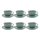 Jogo De 6 Xícaras De Porcelana Com Pires 200ml Café Chá Oxford Pacífico