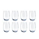 Jogo de 8 Copo De Vidro Transparente Amber Pasabahçe 450ml