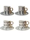 Jogo de 8 peças para café accord em new bone china 100ml - L'Hermitage Jogo de 8 peças para café accord em new bone china 100ml - L'Hermitage