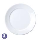 Jogo de 8 Pratos Rasos P/ Restaurante Hotel Resistente Porcelana Germer
