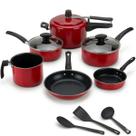 Jogo de 9 Panelas Antiaderente Teflon com Panela de pressão Cozinha Completa