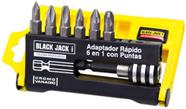 Jogo de adaptador black jack c/7 pcs rapido 6 em 1 c/pontas crv