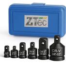 Jogo de adaptadores de impacto para soquete com 6 pecas 1/4 a 3/4 pol. yz4041a ztec