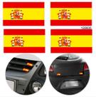 Jogo De Adesivo Resinado Poliéster Bandeira Da Espanha