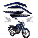Jogo De Adesivos Faixa Honda CG Titan 160 2024 Azul