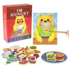 Jogo de alimentação de simulação de brinquedos Montessori Wood 4-6y Kids