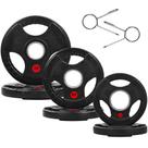 Jogo de Anilhas para Barra Fitvids 35 lb Revestidas de Borracha