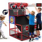 Jogo de arcade de basquete HYES 2 em 1, placar LED Dual Shot