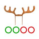 Jogo De Argolas Infláveis De Natal Com Chifres De Rena Para Festas Em Família E Presente De Ano Novo