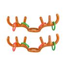 Jogo De Argolas Inflável De Rena Com Chifres Para Crianças, Chapéu E Brinquedo De Decoração Para Jogo De Argolas Inflável De Rena Com Chifres Para Crianças, Chapéu E Brinquedo De Decoração Para