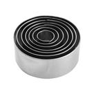 Jogo de Aro Inox Cortador Redondo Liso 7 Peças - Doupan
