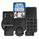 Jogo de Assadeiras Emporio Kitchen Antiaderente Cinza Mármore 10 Peças Jogo de Assadeiras Emporio Kitchen Antiaderente Cinza Mármore 10 Peças