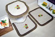 Jogo de Banheiro Atoalhado Vaso de Flores