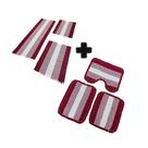 Jogo de Banheiro + Kit Passadeira Tapete de Cozinha 3 Peças para Casa