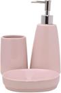 Jogo de banheiro mimo style pale softpink rosa 3 pecas 7088