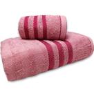 Jogo de Banho Corttex Asti Jacquard Alta Absorção Toalha 100% Algodão Macia Grossa Kit 2 Peças