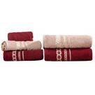 Jogo de Banho Sultan Romance 5 Peças em Algodão 420g/m² Alta Absorção Malbec e Castor