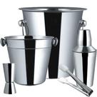 Jogo de bar baldes com 6 pecas em aço inox - Dynasty