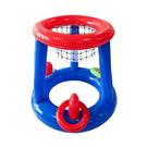 Jogo De Basquete Aquático Inflável Azul Para Festa Na Piscina Com Brinquedo De Arremesso De Argolas