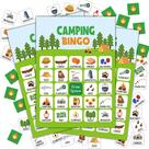 Jogo de bingo de acampamento Disfuco, atividade ao ar livre para 24 jogadores