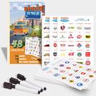 Jogo de bingo de carros e caça ao tesouro para viagens rodoviárias GRANDLMOON 48 Designs Jogo de bingo de carros e caça ao tesouro para viagens rodoviárias GRANDLMOON 48 Designs