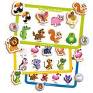 Jogo de Bingo PRE School Bichos Madeira 68 Peças