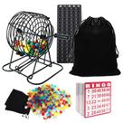Jogo de Bingo Yuanhe com gaiola metálica de 8", 100 cartelas e 75 bolas