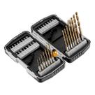 Jogo de Bits e Brocas, Adaptador Magnetico, Cromo Vanadio, Caixa Plastica, 40 Pcs // Mtx