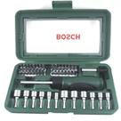 Jogo de Bits e Soquetes com Maleta 46 Peças 2607017399 com Chave Catraca Bosch