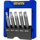 Jogo De Bits Fenda Irwin 5 Peças 3 Mm 4 Mm 5 Mm 6 Mm 8 Mm Aço S2 Encaixe Sextavado 1/4