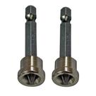 Jogo de bits phillips com limitador ph2 x 50 mm encaixe 1/4" 2 peças - BFH2344