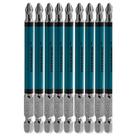 Jogo de bits phillips ph2 x 90 mm encaixe 1/4" com 10 peças - 1126356