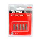Jogo de Bits Phillips PH3 CRV 1/4 x 25mm 5 Peças 1166355 MTX Jogo de Bits Phillips PH3 CRV 1/4 x 25mm 5 Peças 1166355 MTX
