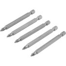 Jogo de Bits Ponteira Pozidrive c/ enc 1/4" Nº 1X75mm Vonder