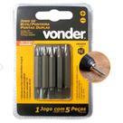 Jogo de bits ponteira vonder crv c/ 5 pecas pontas duplas vd