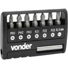 Jogo de Bits/ponteiras, com 9 Peças, Encaixe Sextavado 1/4", Vonder OstenVonder