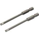 Jogo De Bits/ponteiras Fenda Encaixe Sextavado 1/4 4mmx75mm Jogo De Bits/ponteiras Fenda Encaixe Sextavado 1/4 4mmx75mm