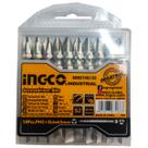 Jogo de Bits Torção 50mm Ph2 com 10 Peças Ingco com Estojo