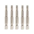 Jogo de Bits Torx T25 x 50mm Encaixe Sextavado 1/4" com 5 Peças - SATA-ST59335