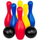 Jogo de Boliche infantil Grande p/ Crianças 6 Pinos 2 Bolas
