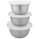 Jogo De Bowls Dynasty Metal 3 Peças Em Inox Com Tampa 27990