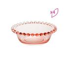Jogo De Bowls Pearl - Cristal & Rosa - 4Pçs - Wolf