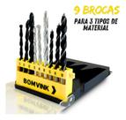 Jogo de Brocas BOM-5001 para Aço Concreto e Madeira