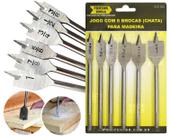 Jogo De Brocas Chatas Para Madeira Kit Com 6 Peças Jogo De Brocas Chatas Para Madeira Kit Com 6 Peças