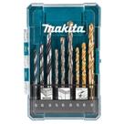 Jogo de Brocas com 9 Peças para Madeira, Alvenaria e Aço de 5/6/8mm - D-71962 - MAKITA